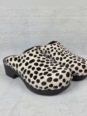 NWB Re/Done  Classic Clogs Animal Print  Calf Hair Boho Sz 39
